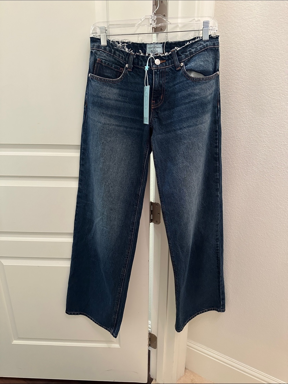 REVICE Dark Blue Wide-Leg Jeans